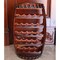 Vintiquewise Rustic Barrel Shaped Wooden Wine Rack for 23 Bottles QI003604L - alternate 2